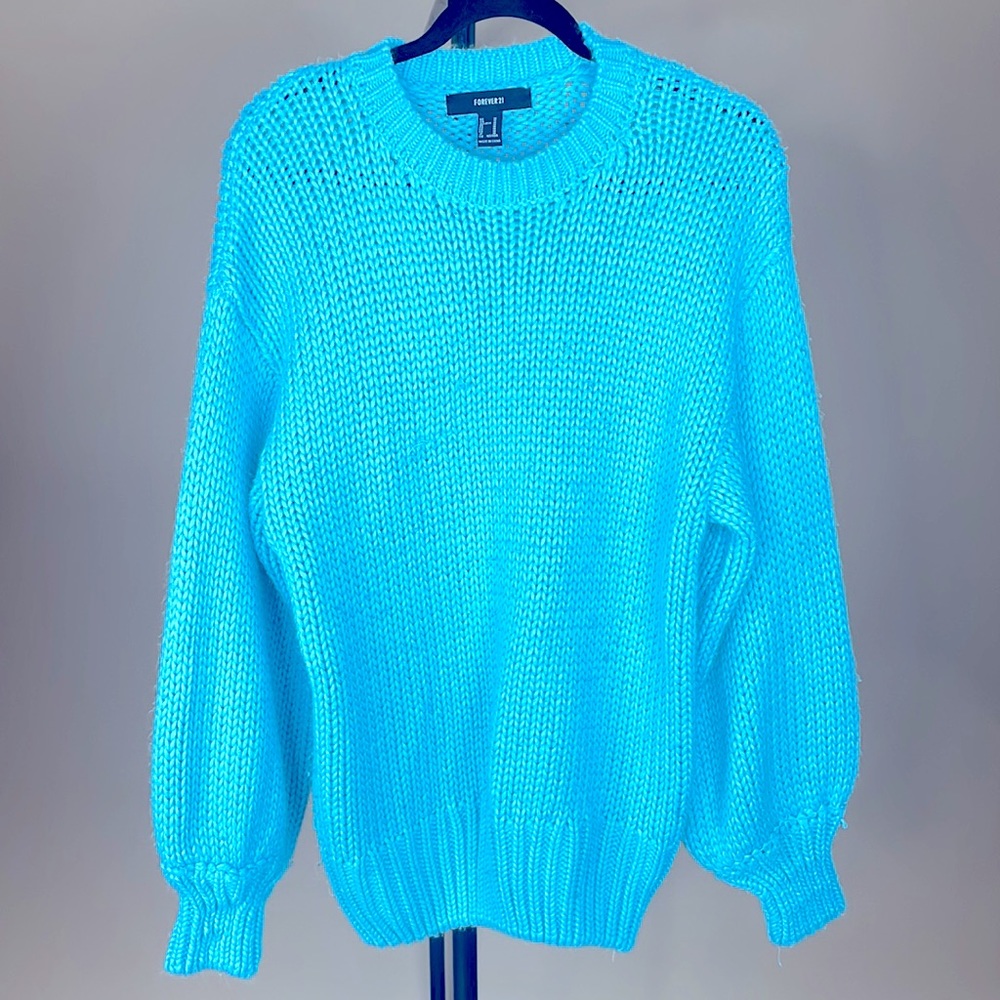 Forever 21 - Blue Chunky M Sweater